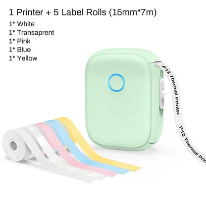 🏷️ P12 Portable Mini Thermal Label Printer – Bluetooth Εκτυπωτής Ετικετών με Marklife App & Επαναφόρτιση Type-C