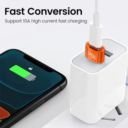 🔌⚡ USB A → USB-C OTG Adapter – 10A/6A Fast Charge & USB 3.0 Data Converter 🎯