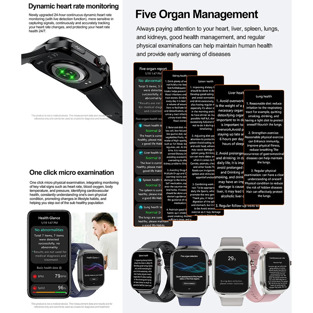⌚ AI Health Diagnosis Smart Watch – Advanced Health Analysis Watch with ECG + PPG & Calls