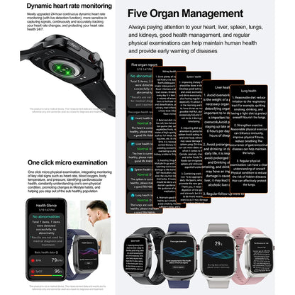 ⌚ AI Health Diagnosis Smart Watch – Advanced Health Analysis Watch with ECG + PPG & Calls