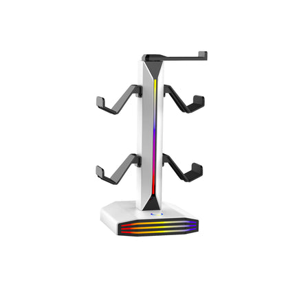 🎮 RGB Βάση Στήριξης Χειριστηρίων & Ακουστικών – 7 Λειτουργίες Φωτισμού, USB & Type-C Φόρτιση Η απόλυτη βάση για το gaming setup σου! Οργάνωσε, φόρτισε και δώσε στυλ στον χώρο σου. 🌈✨