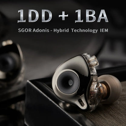 🎧 SGOR Adonis – Hybrid HiFi In-Ear Earphones 🎶 1DD + 1BA Υβριδική Τεχνολογία | Super Bass | Hi-Res Ήχος