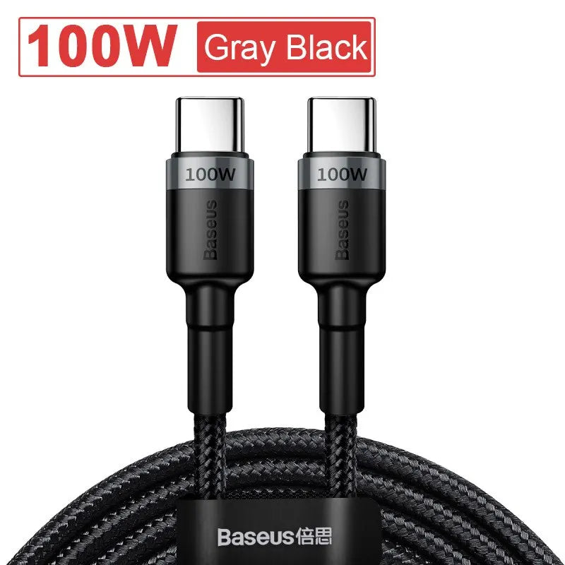 ⚡🔌 Baseus USB Type-C to Type-C Cable – 100W / 5A PD Fast Charging ⚡