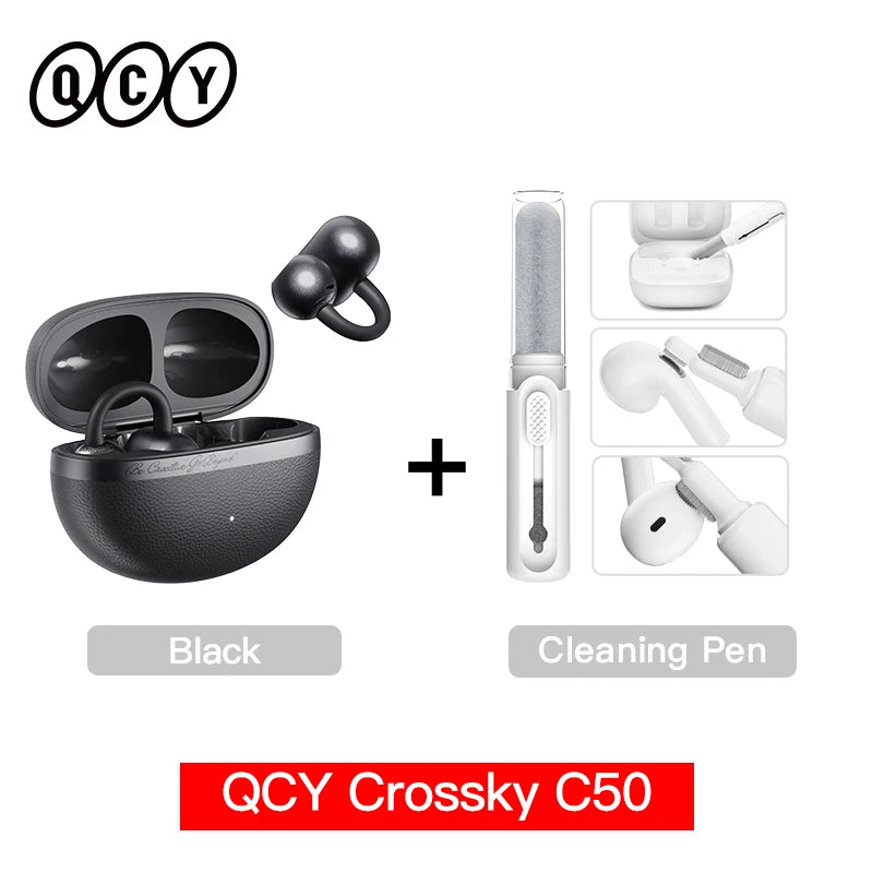 QCY Crossky C50 Open-Ear Wireless Earbuds – Bluetooth 6.0 Clip-On Ακουστικά