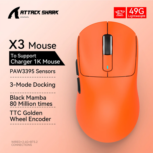 🎮 Attack Shark X3/X3Pro Gaming Mouse – Απόλυτη ακρίβεια & ταχύτητα σε κάθε κλικ!