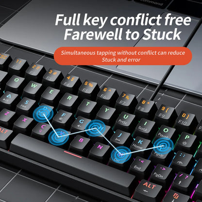 ⌨️ MUCAI MK61 Mechanical Gaming Keyboard 60% • 61 Keys • Red Switches • Hot-Swap • RGB • Detachable Cable • FPS Optimized