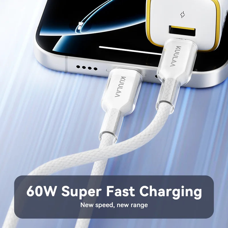 ⚡ KUULAA USB-C to USB-C Cable – PD 60W Fast Charger