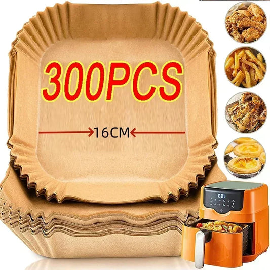 🍟✨ Disposable Air Fryer Paper – Καθαριότητα & Μαγείρεμα Χωρίς Κόπο! ✨🍟 Non-Stick Baking Liners | Oilproof | Multi-Use Kitchen Pads