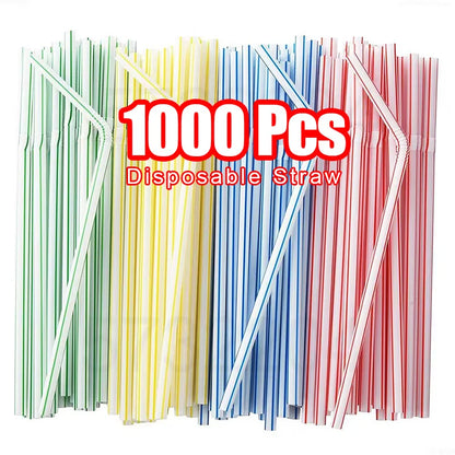 🥤🎉 Drinking Straws – Πολύχρωμα & Μαύρα Καλαμάκια 100-1000PCS ✨ Ιδανικά για Party, Γάμους & Καθημερινή Χρήση