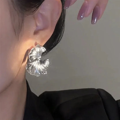 🍃✨ Σκουλαρίκια Ginkgo Leaf – Ασημί Χρώμα, Statement Fashion Jewelry για Γυναίκες 💍🌸