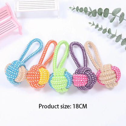 Mini Dog Rope Toy 🐶🪢 | Cotton Ball for Chewing 🦷 | Interactive & Tooth-Friendly ✅ | For Small & Large Dogs 🐕🐾