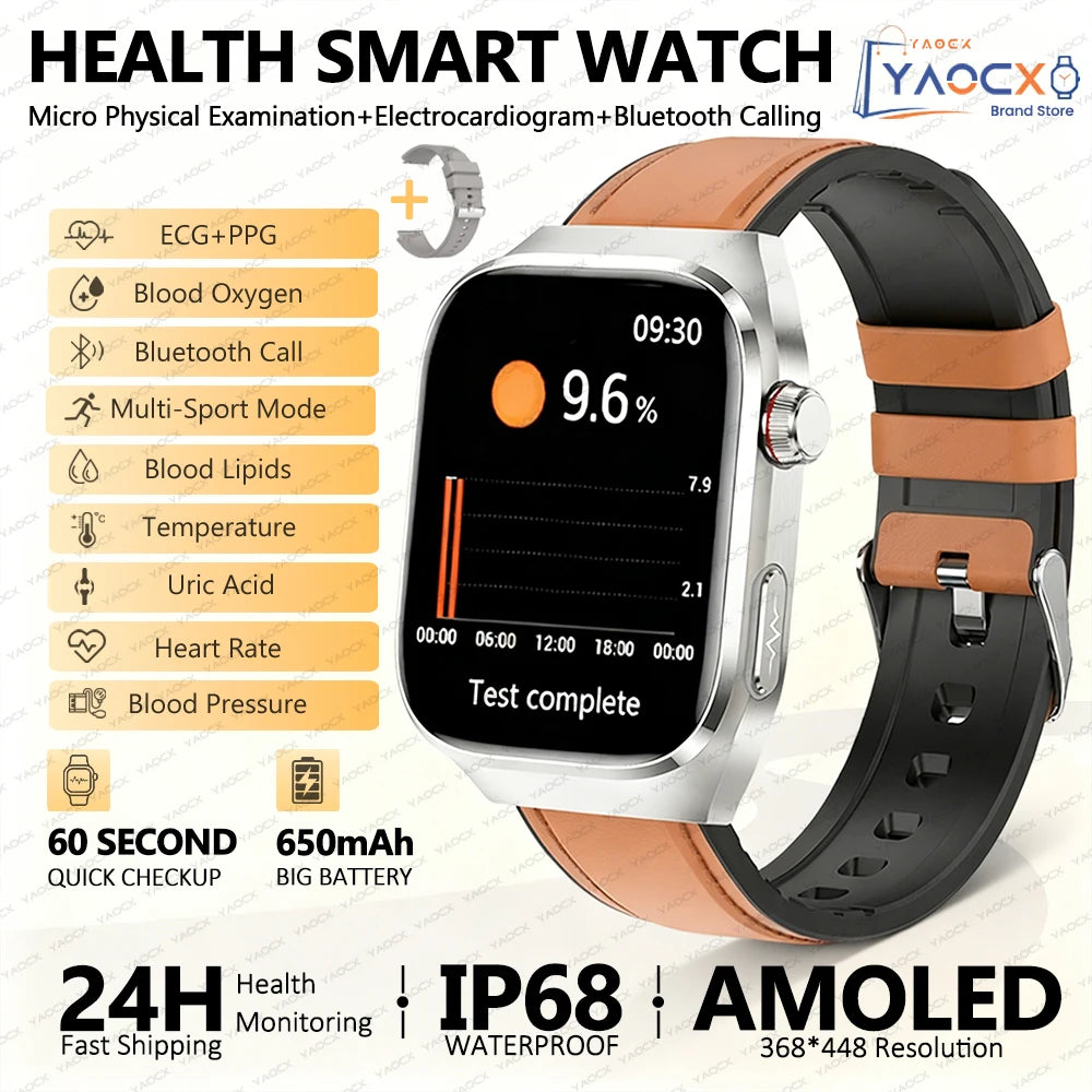 ⌚ AI Health Diagnosis Smart Watch – Advanced Health Analysis Watch with ECG + PPG & Calls