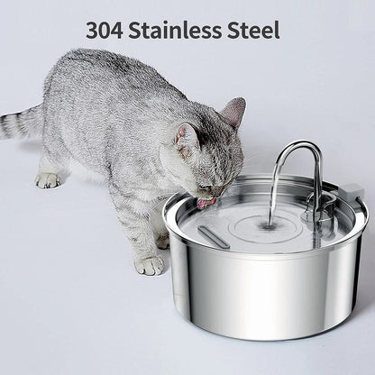 💧🐾 Stainless Steel Smart Water Fountain – Αυτόματη Σιντριβάνι Ποτίστρα για Γάτες & Σκύλους με Φίλτρο & USB ✨🐶🐱 Καθαρό, φρέσκο νερό όλη μέρα – αθόρυβη λειτουργία & ανοξείδωτη αντοχή!