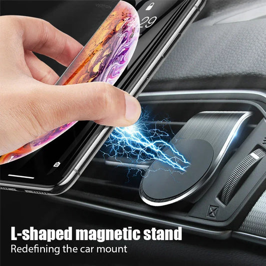 🚗🧲 Μαγνητική Βάση Κινητού για Αυτοκίνητο – Air Vent Clip 📱 Στήριγμα GPS για iPhone, Samsung, Xiaomi, LG