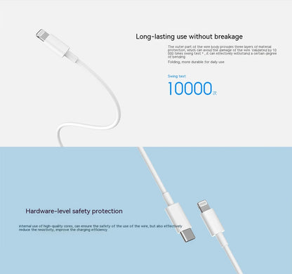 ⚡🍏 Xiaomi USB-C to Lightning Cable – PD 27W/20W Ταχεία Φόρτιση & Data Sync 🎯