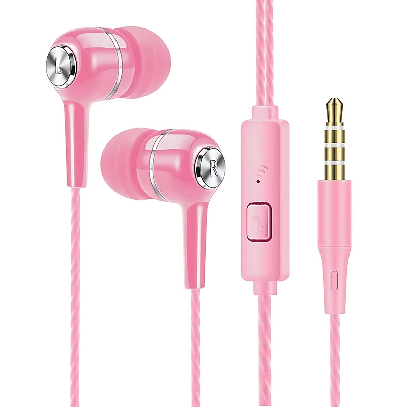 🎧 3.5mm Wired In-Ear Earphones – HiFi Ήχος, Βαθύ Μπάσο & Μικρόφωνο