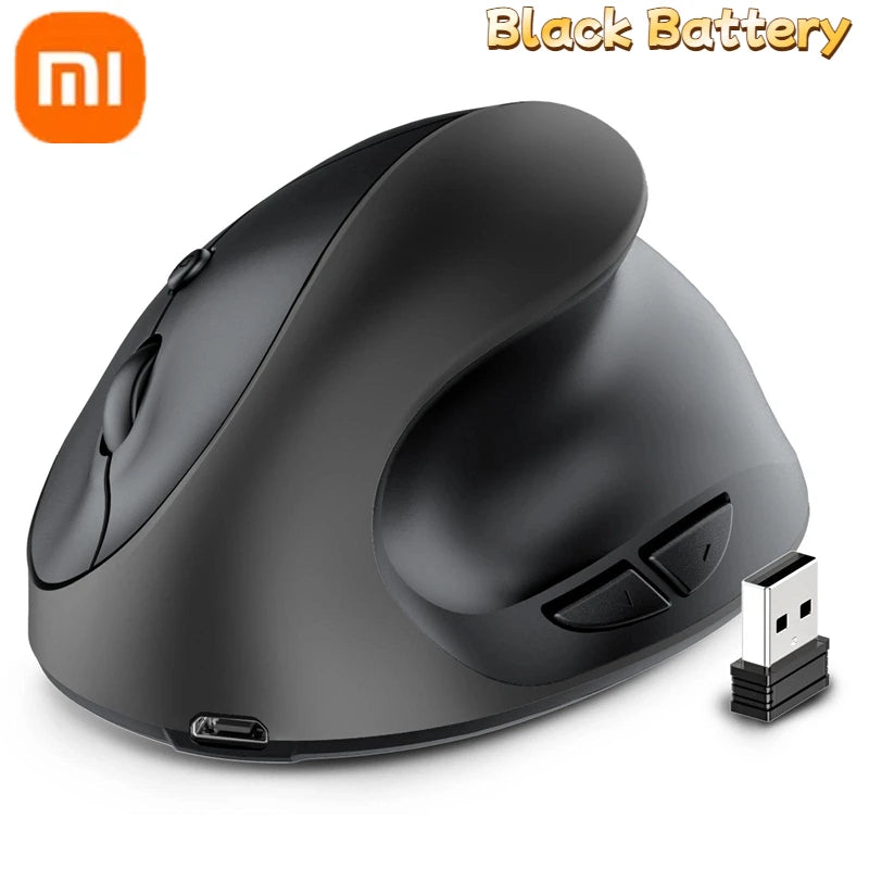 🖱️ Xiaomi Κάθετο Εργονομικό Ασύρματο Ποντίκι – Rechargeable ή με Μπαταρία AA