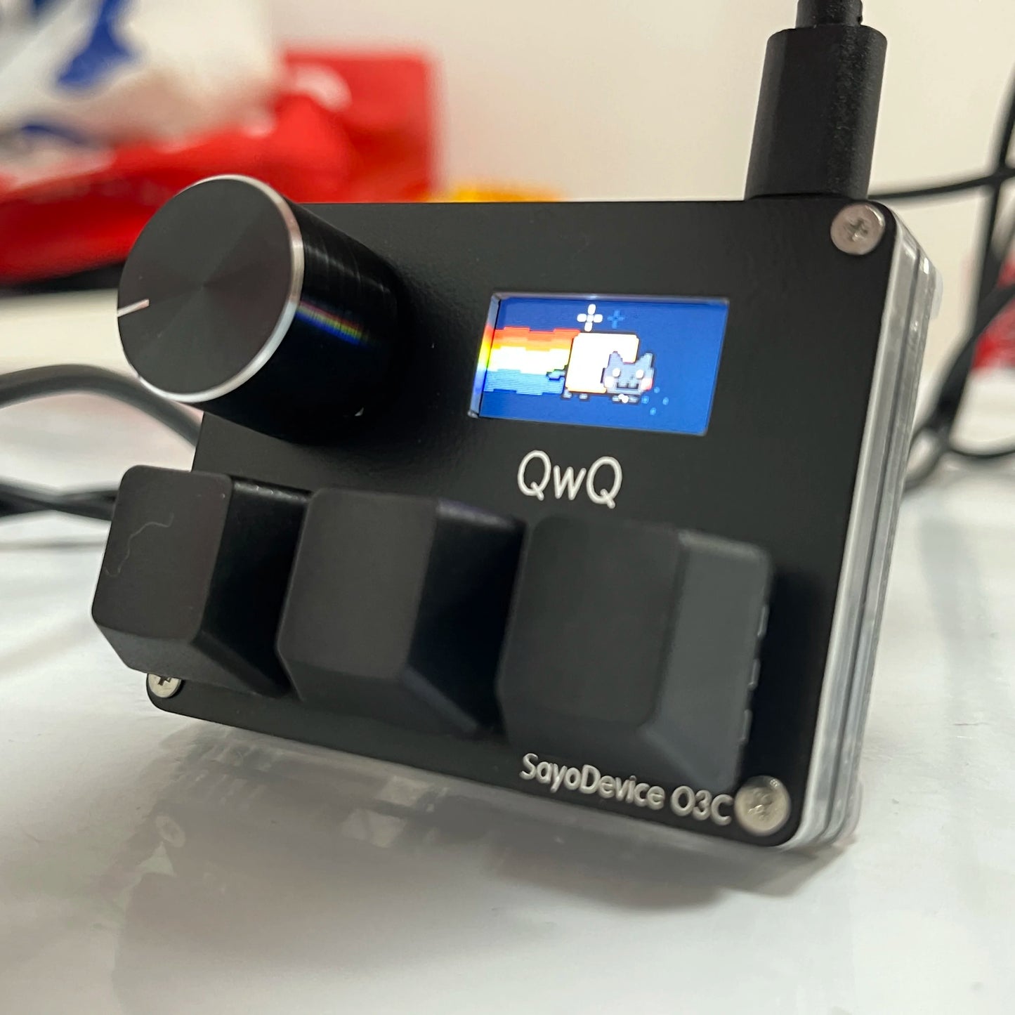 ⌨ O3C SayoDevice OSU Rapid Trigger Keyboard Hall Effect Magnetic Pink Switches • 8000Hz • Rapid Trigger • 0.05mm • Knob & IPS Screen • Copy/Paste Shortcuts