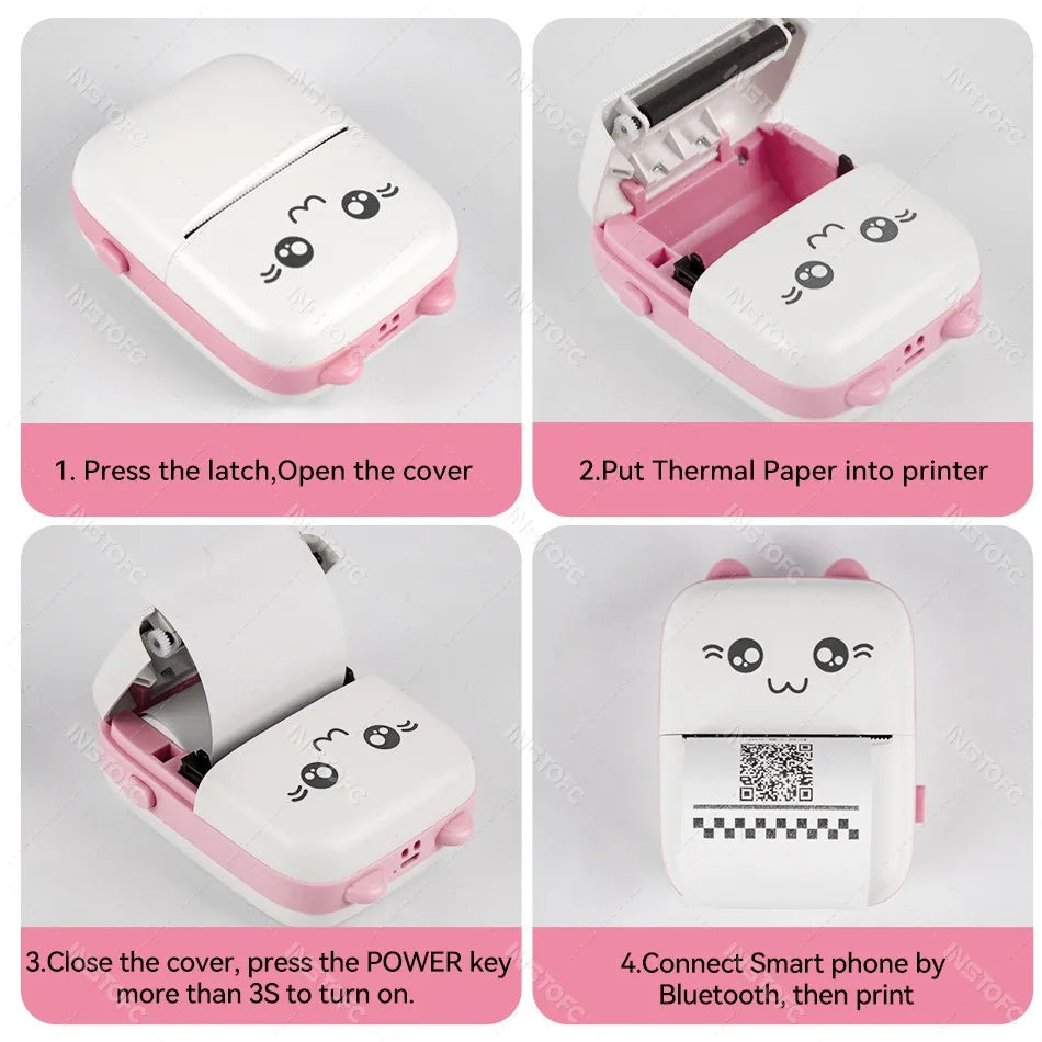 🖨️ 58mm Photo Label Mini Thermal Printer – Φορητός Εκτυπωτής Αυτοκόλλητων & Ετικετών μέσω Bluetooth