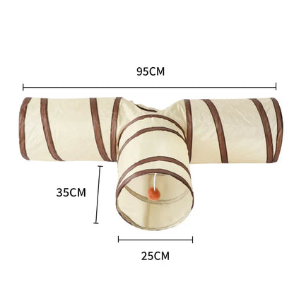 🐾 Παιχνιδιάρικο Τούνελ για Γάτες – Long T/Y Cat Tunnel | Διαδραστικό, Πτυσσόμενο & Ανθεκτικό Παιχνίδι για Εσωτερικούς Χώρους