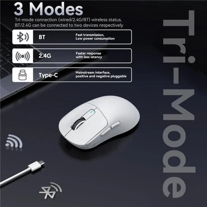 🦈 Attack Shark X3 Tri-Mode Wireless Gaming Mouse – PAW3395, 26000DPI, Ultra Lightweight 🖱️🔥 Pro-level απόδοση με 3 τρόπους σύνδεσης, 49g βάρος & PixArt αισθητήρα – για esports, streamers και creators!