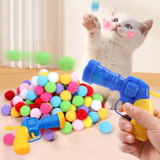 Cat Plush Ball Shooter 🐱🔫 | Silent Shooting Game 🎯 | Anti-Stress Fun 😻 | Soft Balls Included 🧸 | Interactive Cat Toy ✅