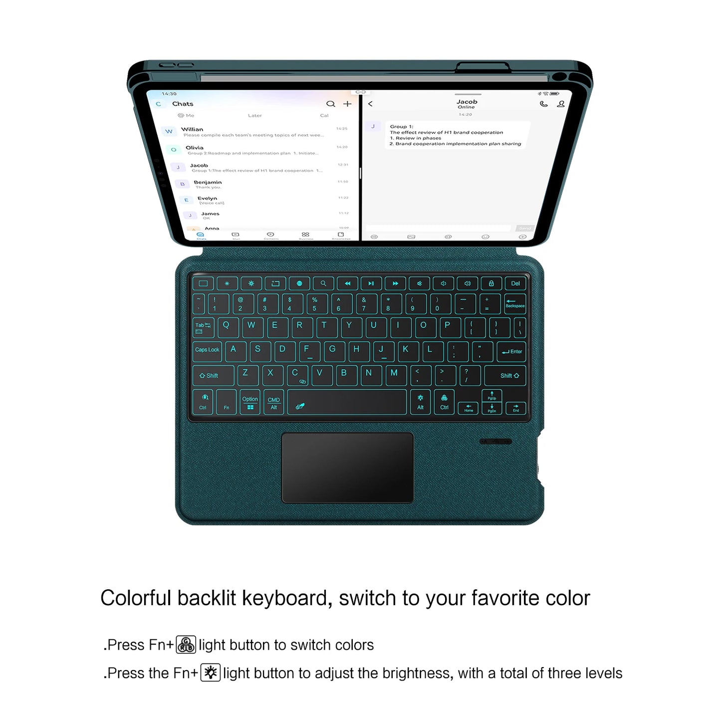 💻✨ HUWEI Magic Keyboard Case – Με Backlight & TouchPad για iPad Air & iPad Pro 11" 📱