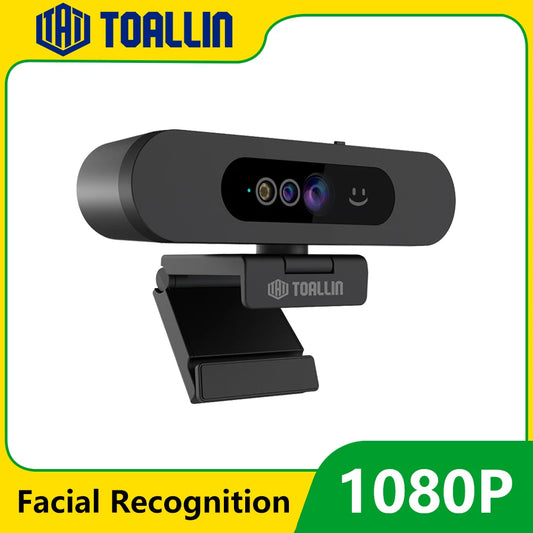 👀🔐 TOALLIN Windows Hello 2K Webcam – Με Αναγνώριση Προσώπου & Dual Mic 🎤💻