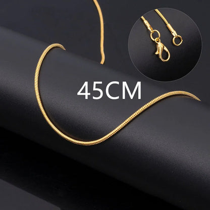 💎 Vintage Χρυσή Αλυσίδα Λαιμού – Stainless Steel Snake Chain Unisex Κολιέ για Party & Fashion Style ✨👩👨