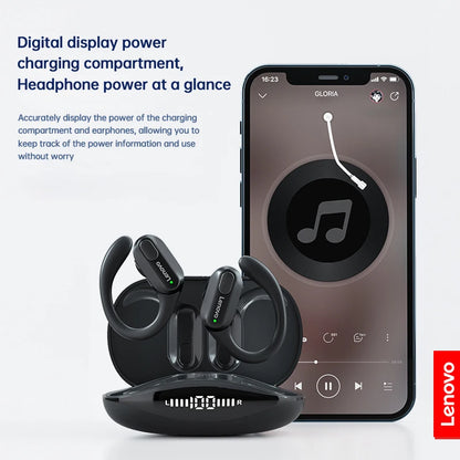 Lenovo XT80 Wireless Sports Bluetooth 5.3 Earbuds with Ear Hooks, LED Indicator & Microphone