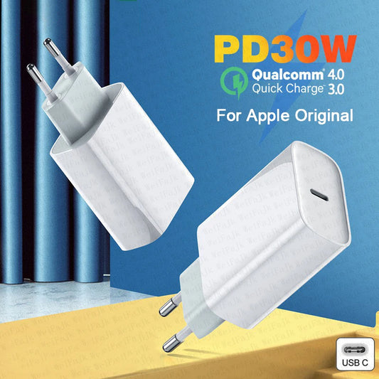 ⚡ Apple Original 30W Type-C Γρήγορος Φορτιστής – PD Fast Charge Η αυθεντική λύση φόρτισης της Apple για γρήγορη και ασφαλή τροφοδοσία των συσκευών σου! 🍏🔋