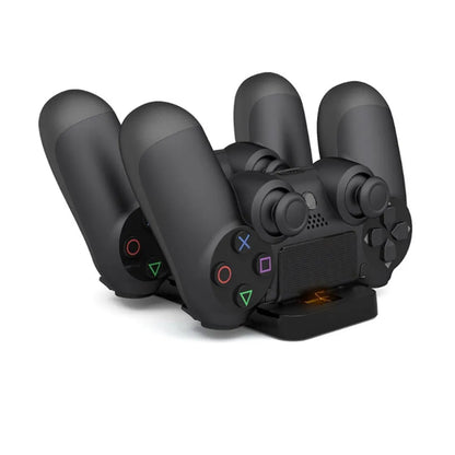 🎮 USB Dual Charging Dock για PS4 / PS4 Slim / PS4 Pro Controllers | Fast Charge 2A | Stand Holder για 2 Χειριστήρια | Περιλαμβάνει USB Καλώδιο