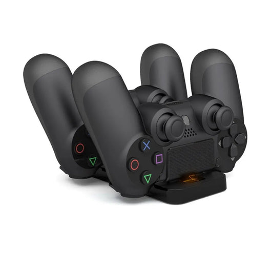 🎮 USB Dual Charging Dock για PS4 / PS4 Slim / PS4 Pro Controllers | Fast Charge 2A | Stand Holder για 2 Χειριστήρια | Περιλαμβάνει USB Καλώδιο