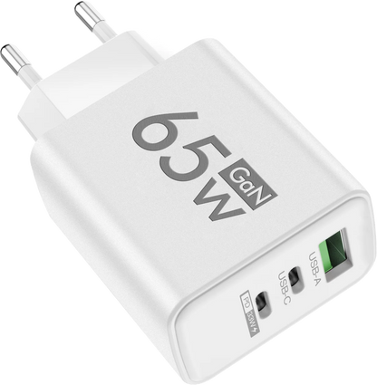 ⚡🔋 Total 65W GaN USB PD Charger – Φορτιστής Τοίχου 3 Θυρών για Γρήγορη Φόρτιση 📱💻
