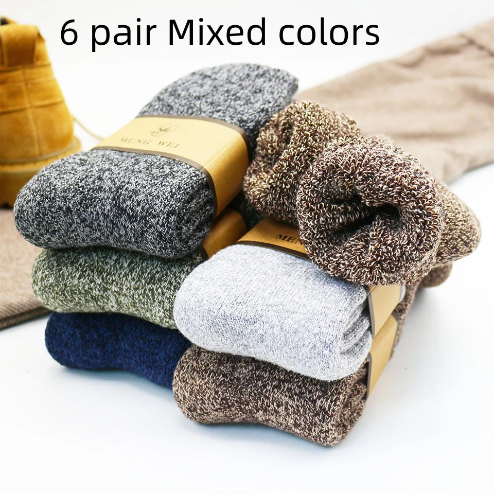 🧦❄️ Ανδρικές Χειμερινές Κάλτσες Merino Wool – Extra Ζεστές & Αντιπαγωτικές (3 Ζευγάρια)