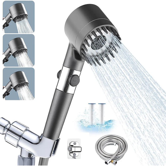 🚿 Τηλέφωνο Ντους 3 Λειτουργιών με Φίλτρο – Massage Spa, Υψηλής Πίεσης & Εξοικονόμησης Νερού με Διακόπτη ON/OFF