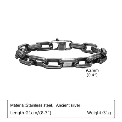 ⛓️ Vintage Byzantine Chain Bracelet – Ανδρικό Βραχιόλι από Ανοξείδωτο Ατσάλι | Retro Πλεκτό Design για Μοντέρνους & Κλασικούς Άνδρες