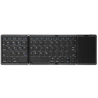 💻🔗 3-Folding Bluetooth Keyboard με Touchpad – Πτυσσόμενο, Επαναφορτιζόμενο, Συμβατό με Windows, Android & iOS! Μικρό σε μέγεθος – Μεγάλο σε δυνατότητες! ✨