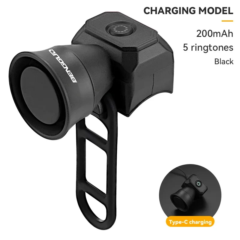 🚴🔔 Ηλεκτρονική Κόρνα Ποδηλάτου – Mini USB Επαναφορτιζόμενη, Αδιάβροχη & Ιδανική για Παιδιά & Ενήλικες 🚦✨