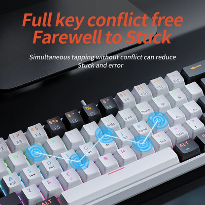 🎮⌨️ MUCAI MK61 RGB Gaming Mechanical Keyboard – 61 Πλήκτρα, Red Switches, Hot-Swappable Ιδανικό για gamers που θέλουν compact μέγεθος, φωτισμό RGB & εξαιρετική αίσθηση πληκτρολόγησης!
