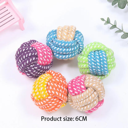 Mini Dog Rope Toy 🐶🪢 | Cotton Ball for Chewing 🦷 | Interactive & Tooth-Friendly ✅ | For Small & Large Dogs 🐕🐾