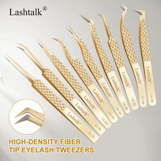 ✨ Lashtalk Precision Fiber Tip Tweezer – Premium Λαβίδα για Eyelash Extensions με Diamond Grip ✨