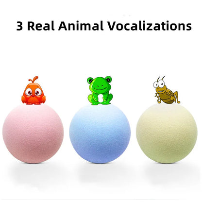 Chirping Cat Balls 🐱🔊 | Birds, Frogs & Crickets Sounds 🐦🐸🦗 | Rolling EVA Plush Balls 🧶 | Soft & Fun Teaser Toys ✅