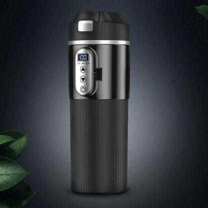 🚗☕ 500ml Ηλεκτρικό Θερμός Αυτοκινήτου | Car Heating Cup με LCD Οθόνη & Ρυθμιζόμενη Θερμοκρασία 🔥 | 12V/24V In-Car Kettle