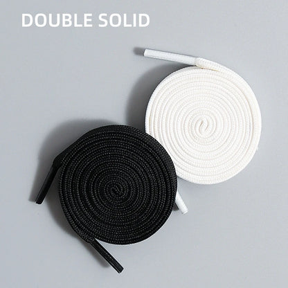 👟 Κλασικά Μαύρα & Άσπρα Επίπεδα Κορδόνια Παπουτσιών – Αντιολισθητικά & Ανθεκτικά