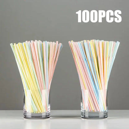 🥤🎉 Drinking Straws – Πολύχρωμα & Μαύρα Καλαμάκια 100-1000PCS ✨ Ιδανικά για Party, Γάμους & Καθημερινή Χρήση