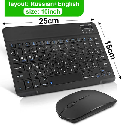 ⌨️🖱️ Bluetooth Wireless Keyboard & Mouse – Συμβατό με iOS, Android, Windows & iPad ✨