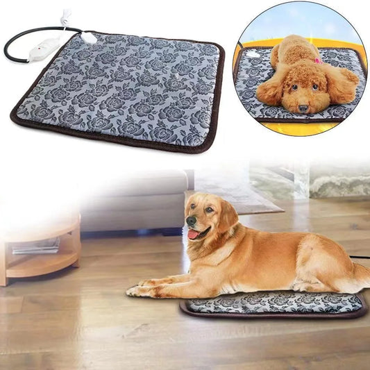 🔥🐶 Pet Heated Mat – Ρυθμιζόμενο Ηλεκτρικό Στρωματάκι για Σκύλους 🛏️⚡ Ζεστασιά & άνεση όλο το χειμώνα – με ασφάλεια και ευκολία!