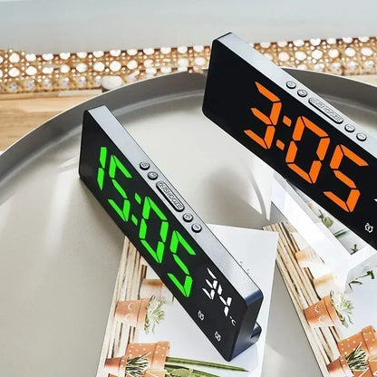 Ψηφιακό Ξυπνητήρι LED με Voice Control, Διπλό Alarm, Snooze & Ένδειξη Θερμοκρασίας