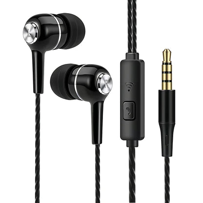 🎧 3.5mm Wired In-Ear Earphones – HiFi Ήχος, Βαθύ Μπάσο & Μικρόφωνο